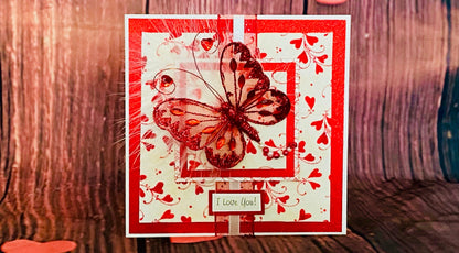 Red Butterfly Handmade Card